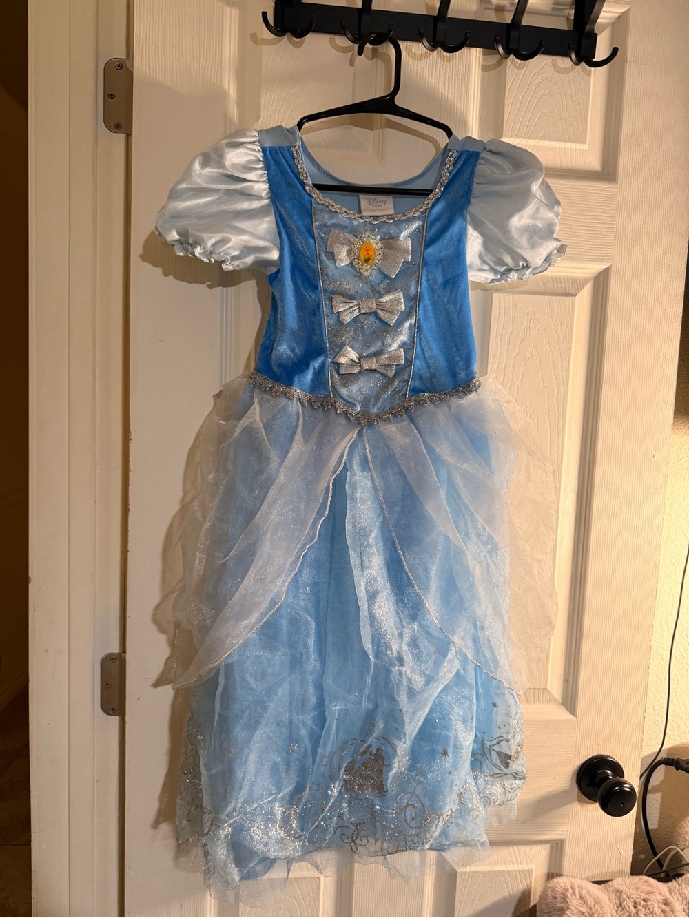 Authentic Disney Store Cinderella Costume Princess Dress Blue Gown Size S 5/6